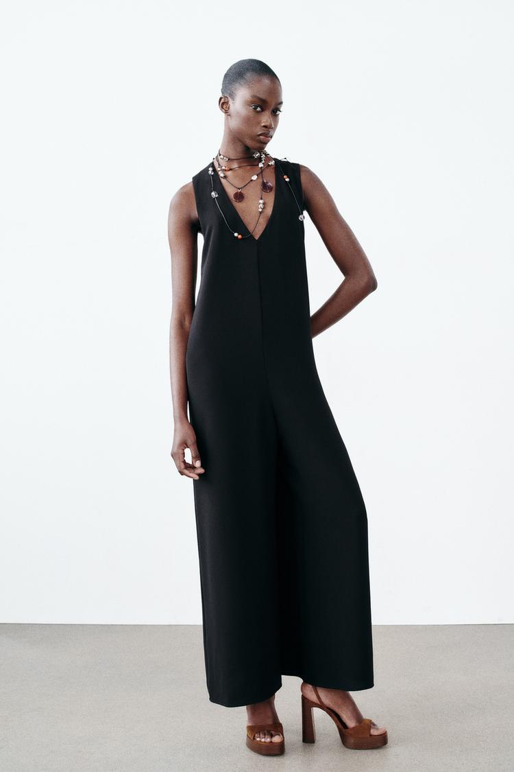 zara high neck jumpsuit