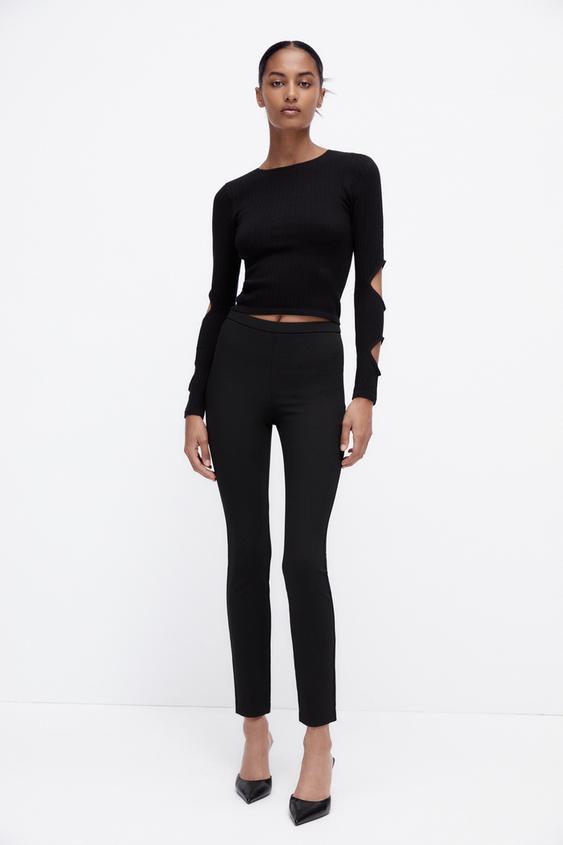 zara black leggings