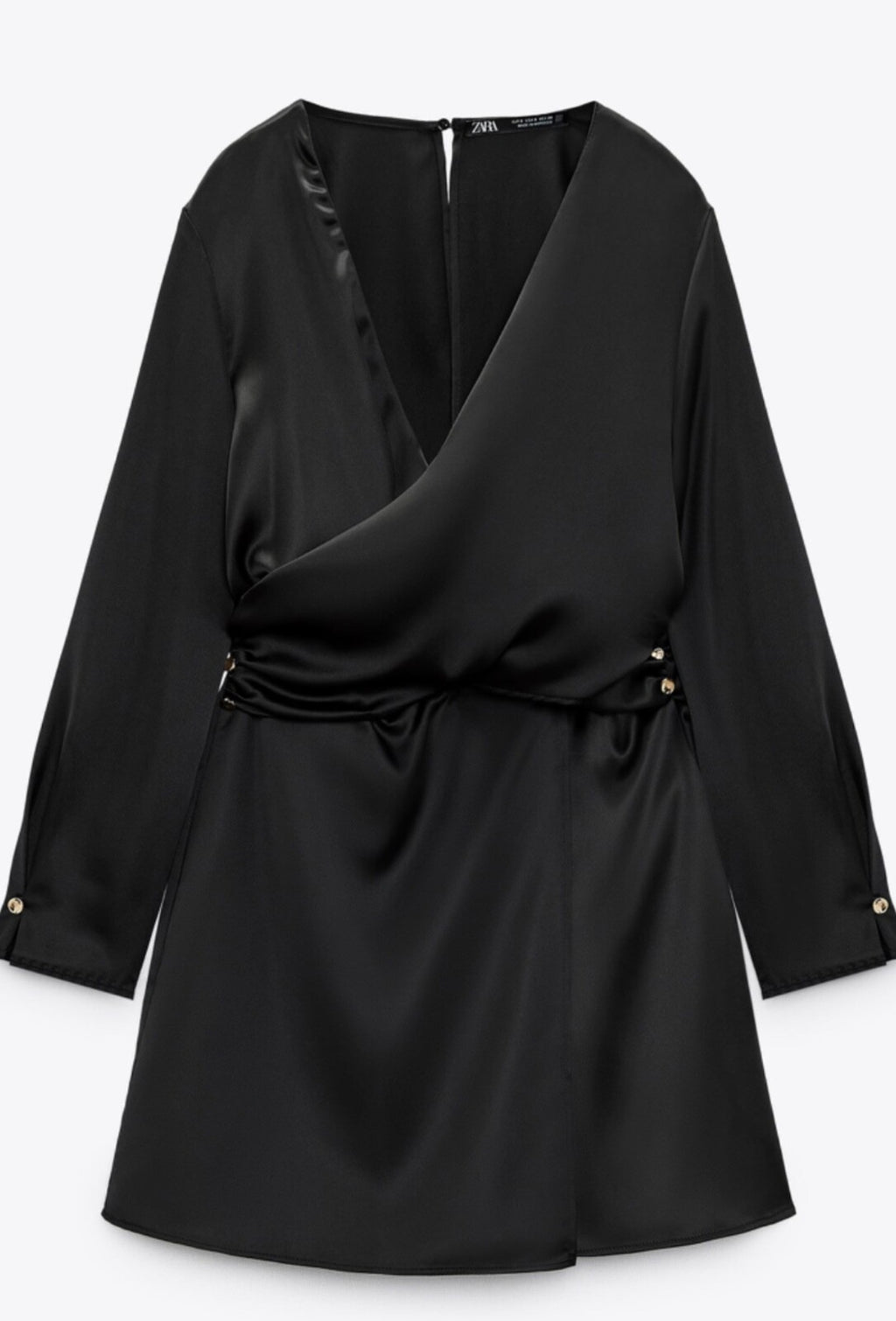 Zara Satin Effect Wrap Jumpsuit