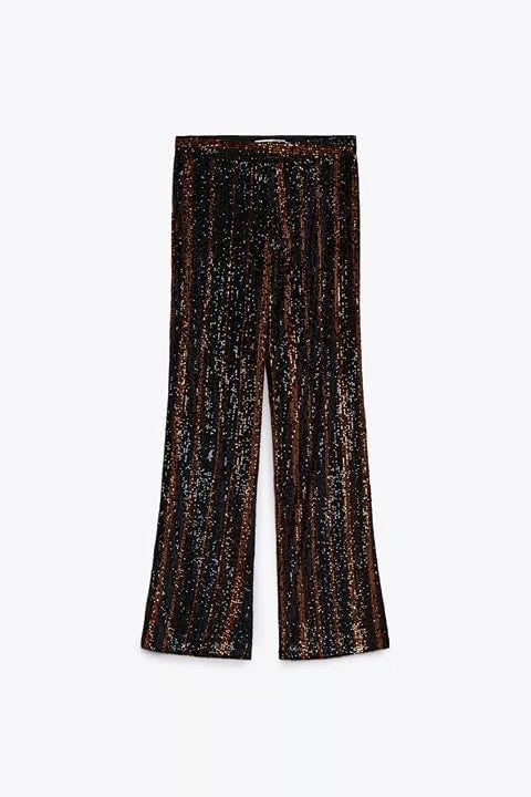 Zara Flared Sequin Pants