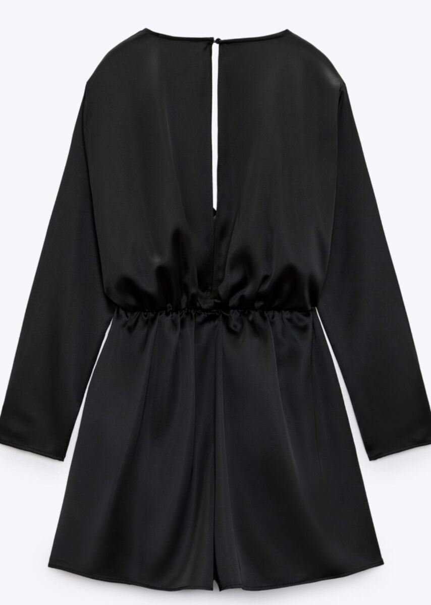 Zara Satin Effect Wrap Jumpsuit